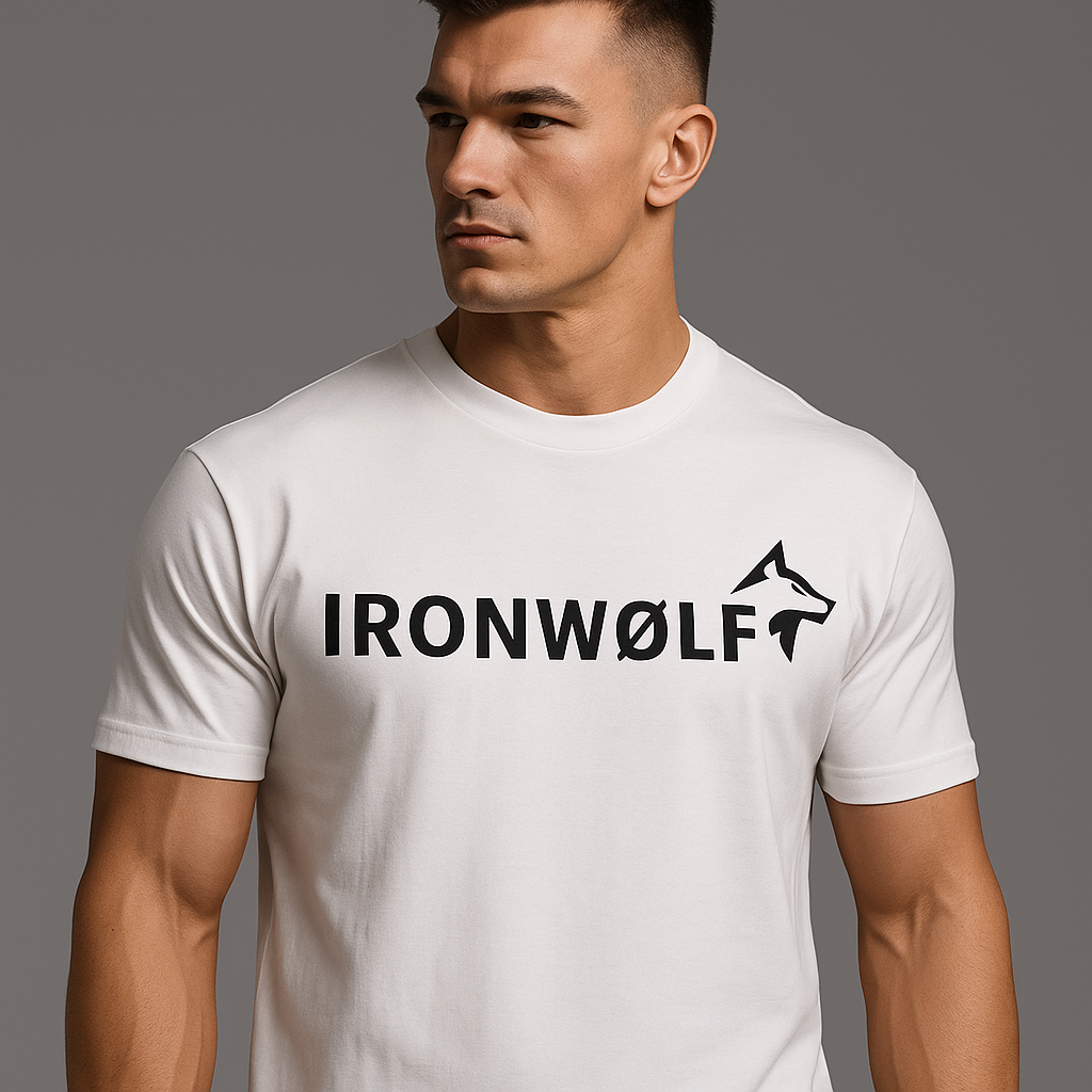 IRONWØLF Premium Short-Sleeve T-Shirt – Front Logo Edition – Athletic Fit, Soft & Durable Fabric