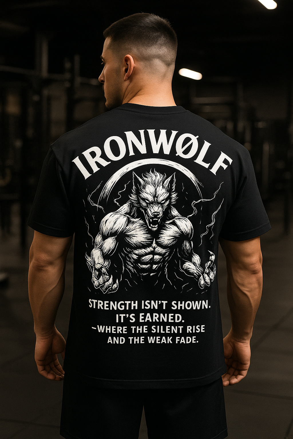 IRONWØLF Oversize T-Shirt – Beast Back Graphic Edition – Heavyweight & Premium Fit