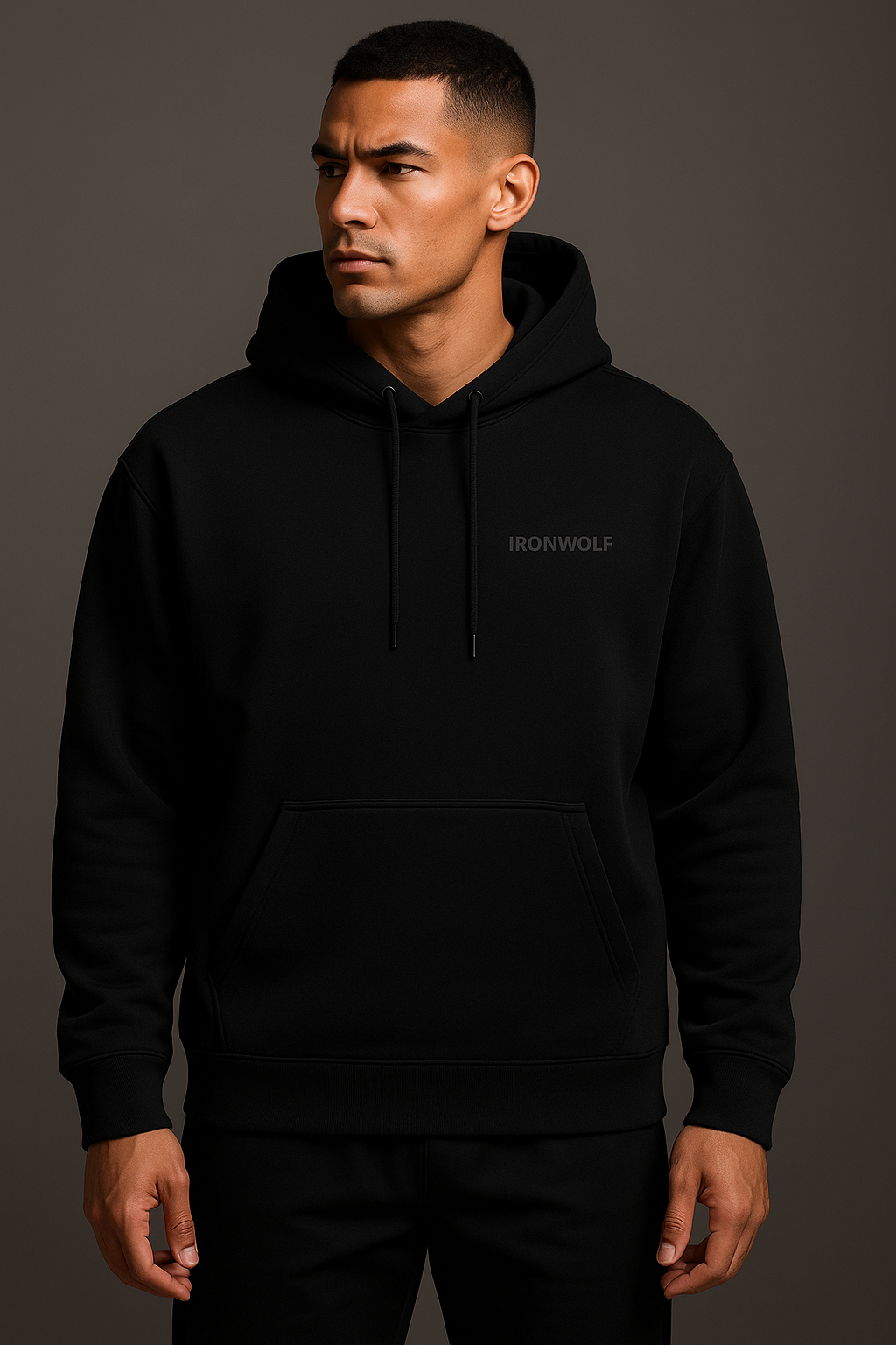 IRONWØLF Premium Hoodie – Minimal Chest Logo | Heavyweight & Comfort Fit